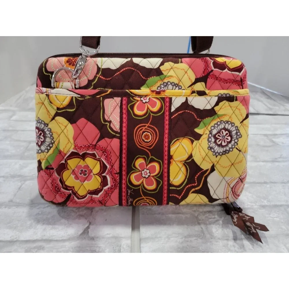 Vera Bradley Buttercup Hard Shell Tablet Case 1/2010 Retired Brown Laptop Floral
